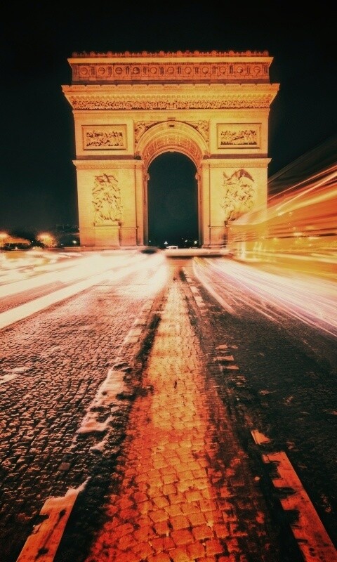 Елисейские поля с Триумфальной аркой обои