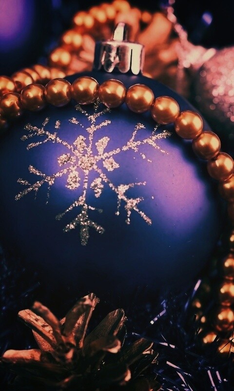 Новогодние украшения для елки обои