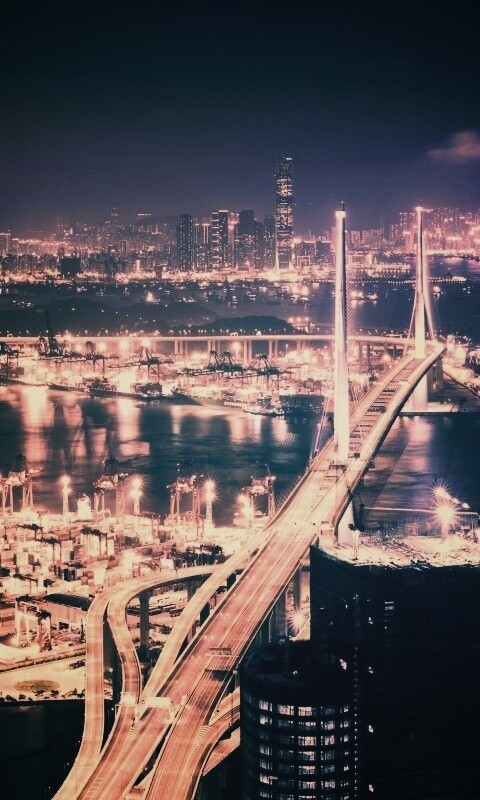 Ночная городская жизнь обои