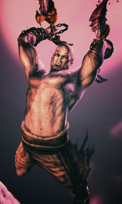 Кратос против монстра обои