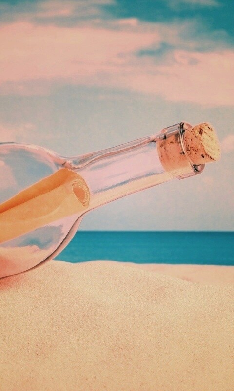 Послание в бутылке обои