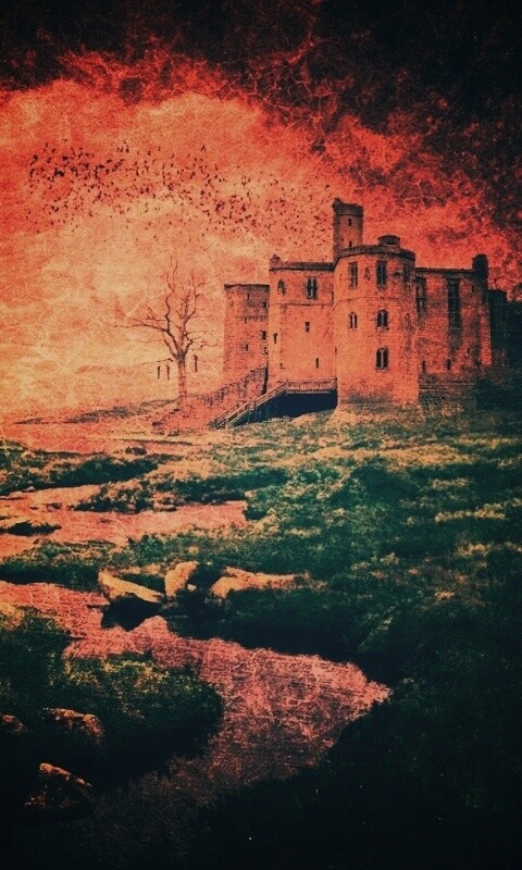 Старинный пейзаж с замком обои