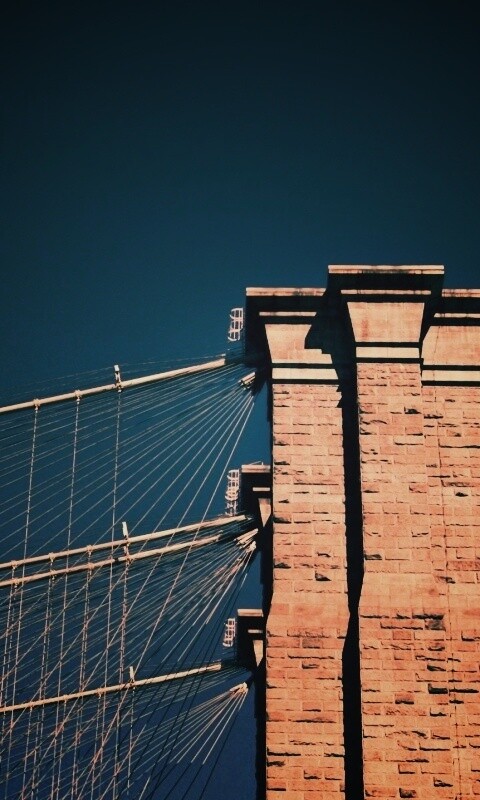 Одна из арок Бруклинского Моста обои