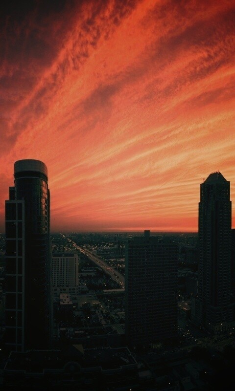 Сумерки в городе обои