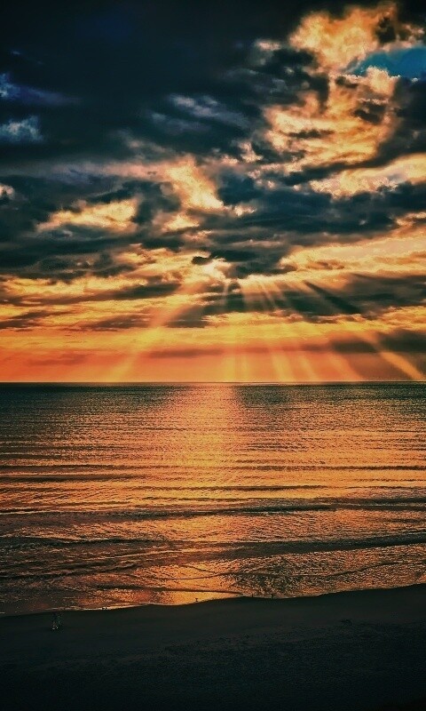 Красивый закатный берег обои