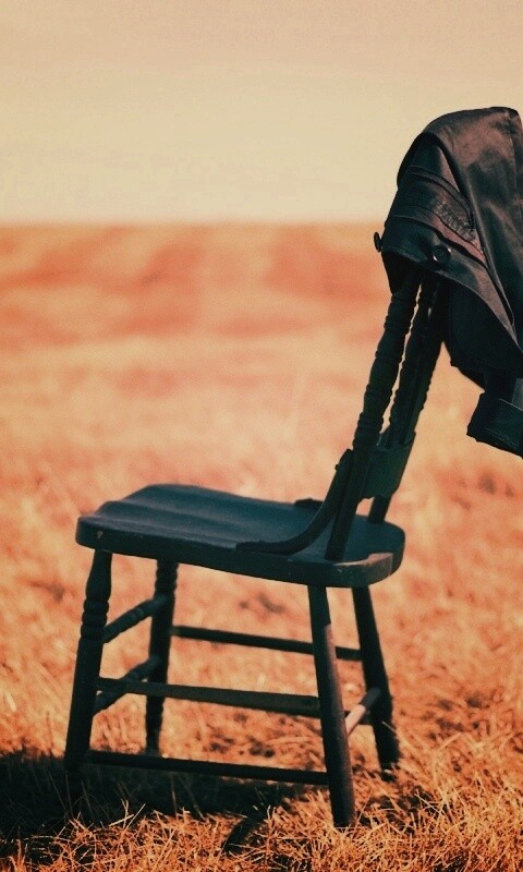 Стул в поле обои