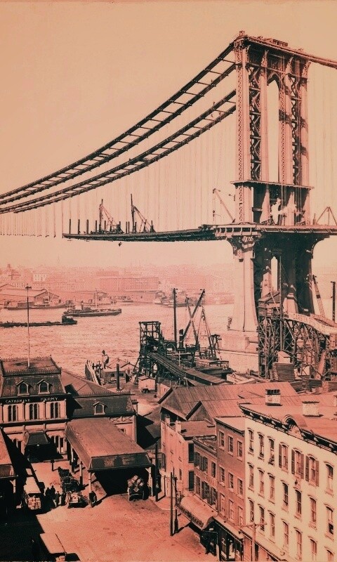 Постройка моста обои