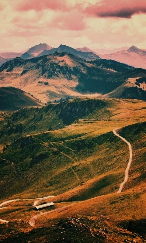 Извилистая горная дорога обои