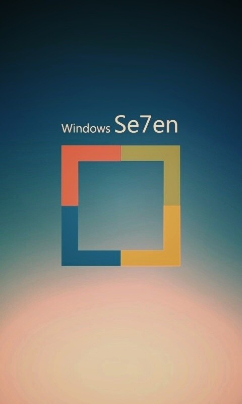 Квадратное лого Windows Seven обои