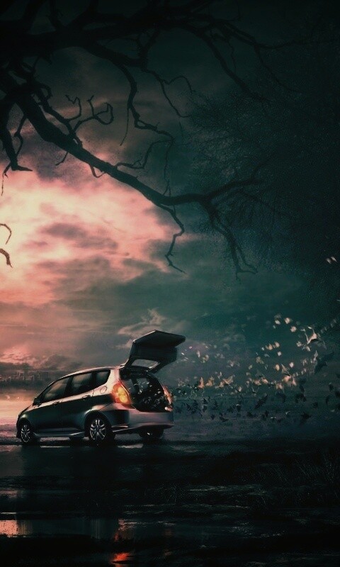 Темное авто обои