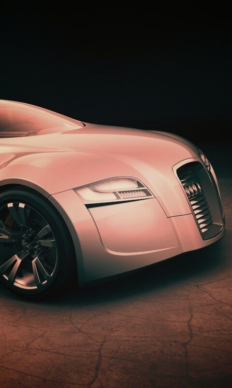 Серебристый концепт ауди обои