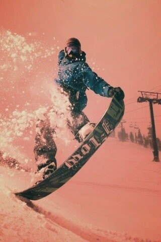 Сноубордист обои