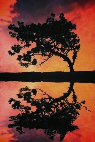 Зеркальное озеро обои