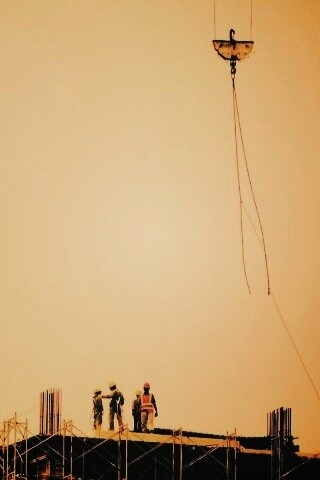 Строители на объекте обои