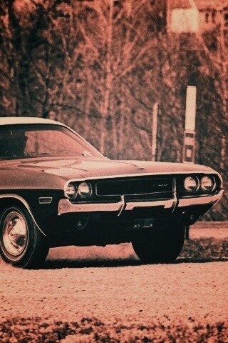 Черно-белое фото Dodge обои