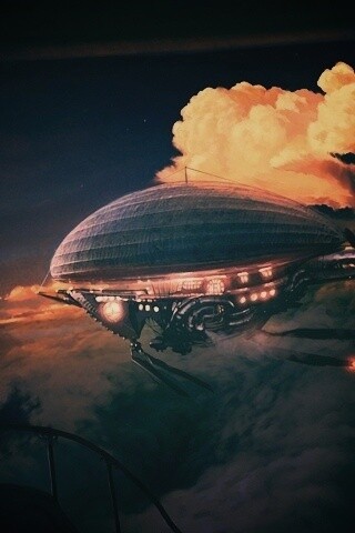 Инопланетный дирижабль обои