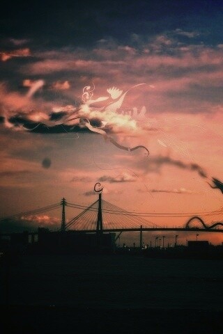 Абстракиця над мостом обои