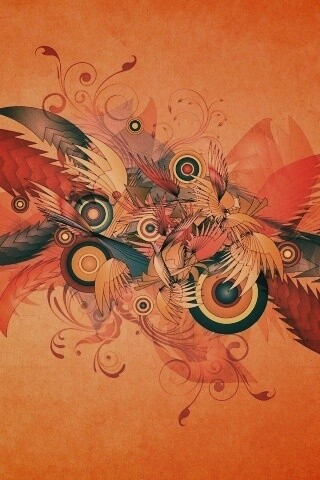 Перья и круги обои