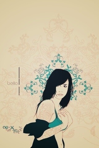 Векторная девушка обои