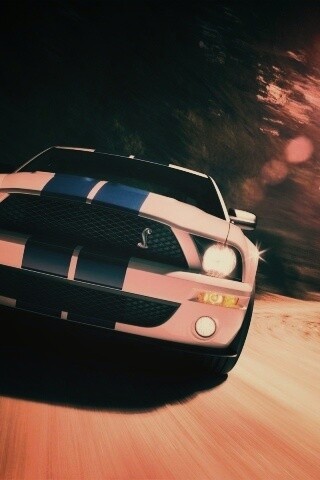 Форд Шелби с синими полосками обои