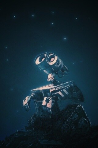 Валли смотрит на звезды обои