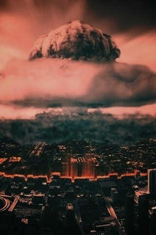 Ядерный взрыв в городе обои