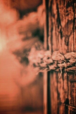 Веревка на деревянном столбе обои