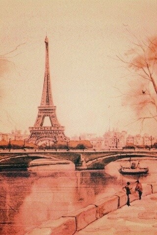 Рисунок Эйфелевой башни обои