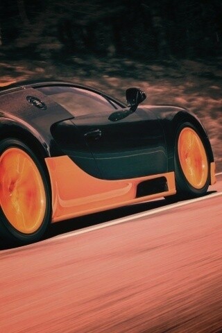 Оранжево-черный Бугатти обои