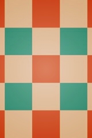 Оранжевые голубые и белые клетки обои