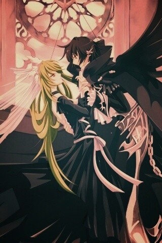 Танец под витражом обои