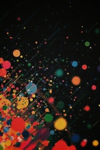 Полёт разноцветных кругов обои