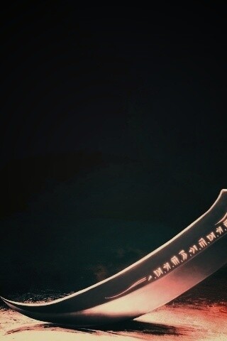 Клинок с магическими рунами обои