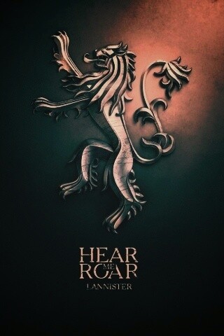 Металлический герб дома Ланнистеров обои