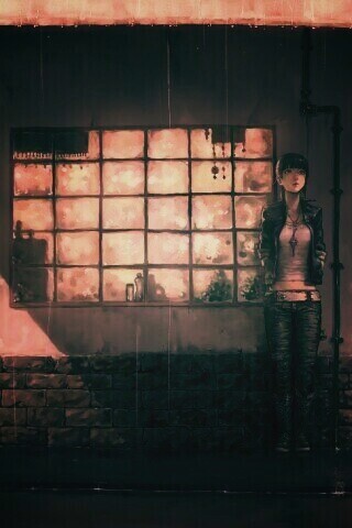 Ожидание под дождем обои