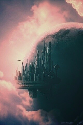 Небесный город обои