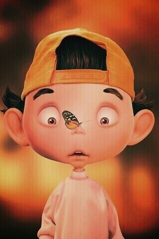 Бабочка на носу обои