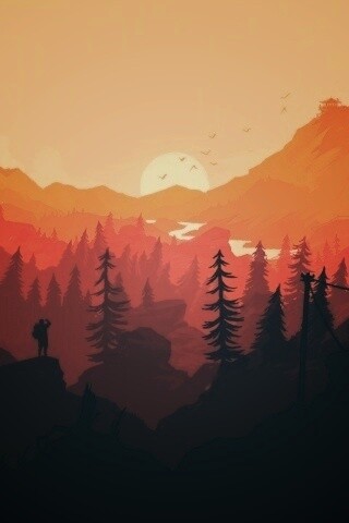 Красный Firewatch обои