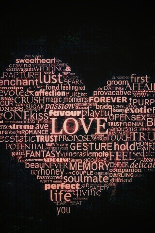 Слова любви обои