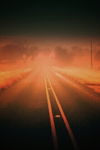 Туманная дорога обои