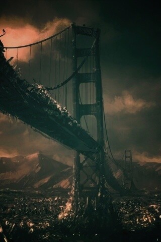 Постапокалиптические Золотые Ворота обои