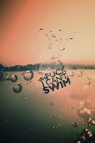О чёрт, я не умею плавать! обои