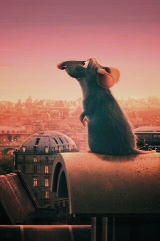 Рататуй на фоне Парижа обои