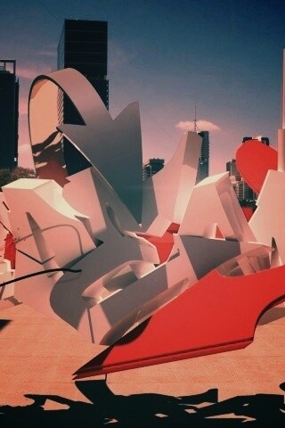 Трехмерное граффити обои