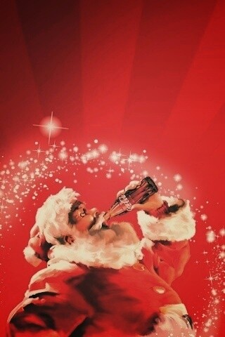 Санта Клаус с кока-колой обои