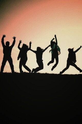 Силуэты людей обои