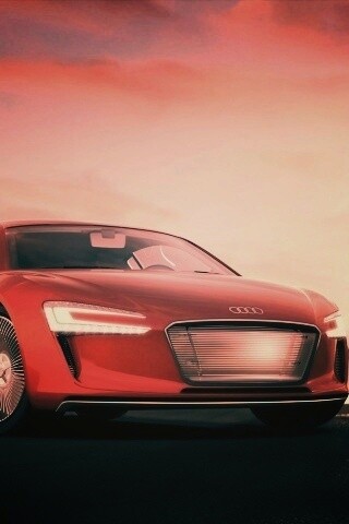 Красный автомобиль Audi обои
