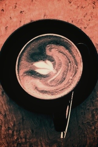 Монохромный утренний кофе обои