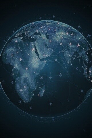 Маршруты самолетов обои