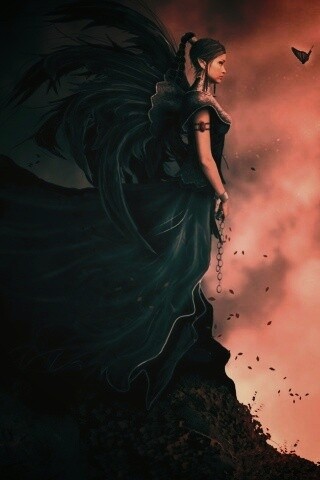 Девушка в тумане обои